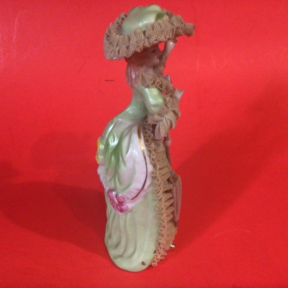 NIPPON YOKO BOEKI DRESDEN STYLE LADY FIGURINE WITH PARASOL 1950,S - Picture 4 of 11